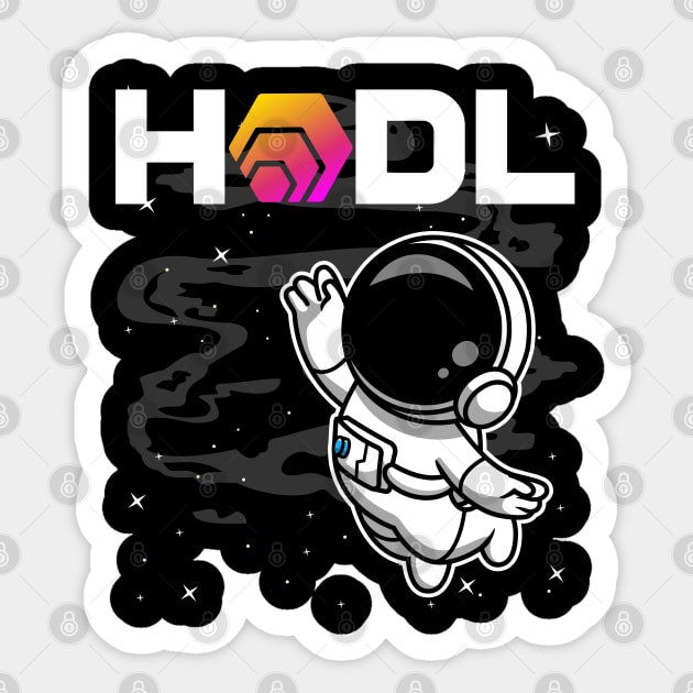 HODL Astronaut HEX Coin To The Moon HEX Crypto Token Cryptocurrency Blockchain Wallet Birthday Gift For Men Women Kids Sticker by Thingking About